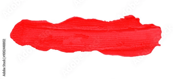 Fototapeta Red clay stain isolated on transparent background.