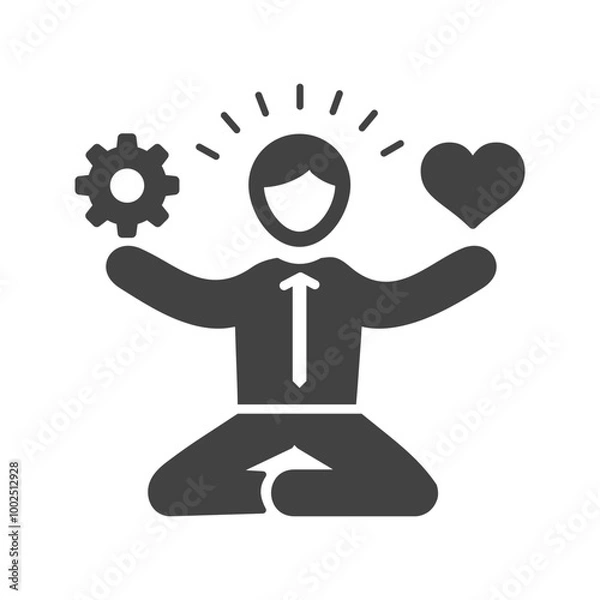 Fototapeta Soft Skills Glyph illustration