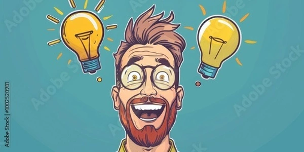 Obraz Man with a Big Idea