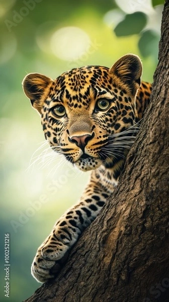 Fototapeta Leopard in Tree.