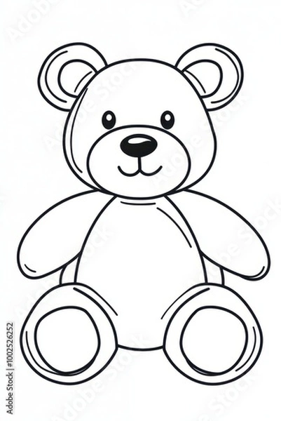 Obraz a teddy bear coloring page