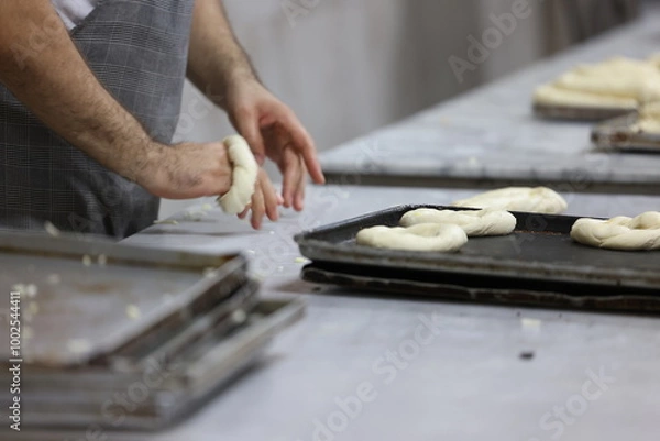 Obraz person preparing dough