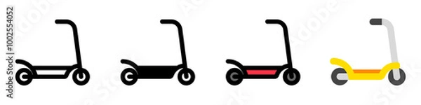 Fototapeta Editable kick scooter vector icon. Vehicles, transportation, travel. Part of a big icon set family. Perfect for web and app interfaces, presentations, infographics, etc