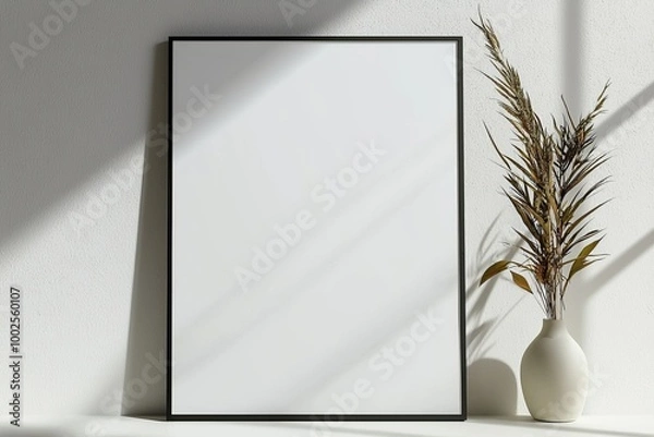 Fototapeta A3 Poster Mockup on White Background created with Generative AI