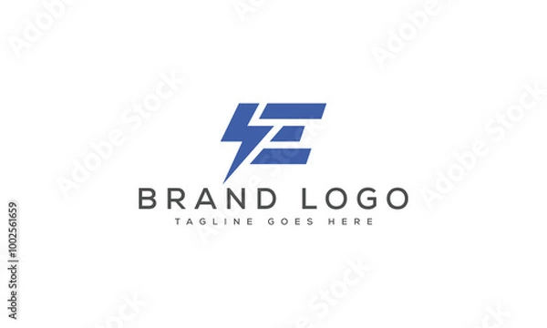 Fototapeta letter E logo design vector template design for brand.