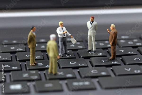 Obraz キーボードの上での会議