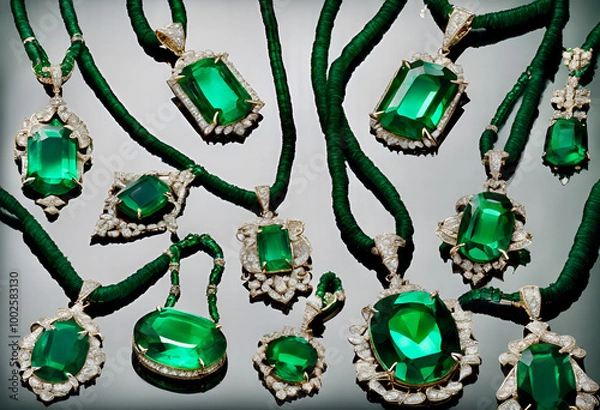 Obraz green gemstones