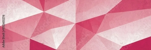 Fototapeta Abstract Geometric Shapes in Shades of Pink and White