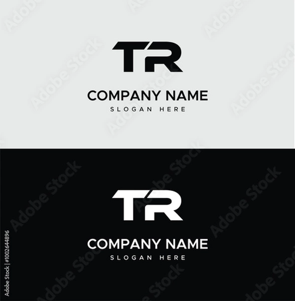 Obraz TR Alphabet letters Initials Monogram logo
