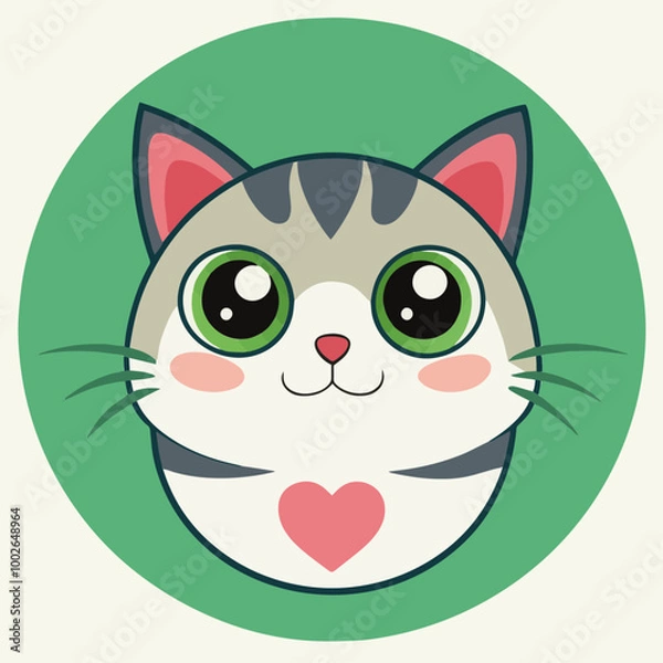 Obraz cat with heart