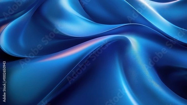 Fototapeta Smooth Blue Fabric Texture for Design Projects