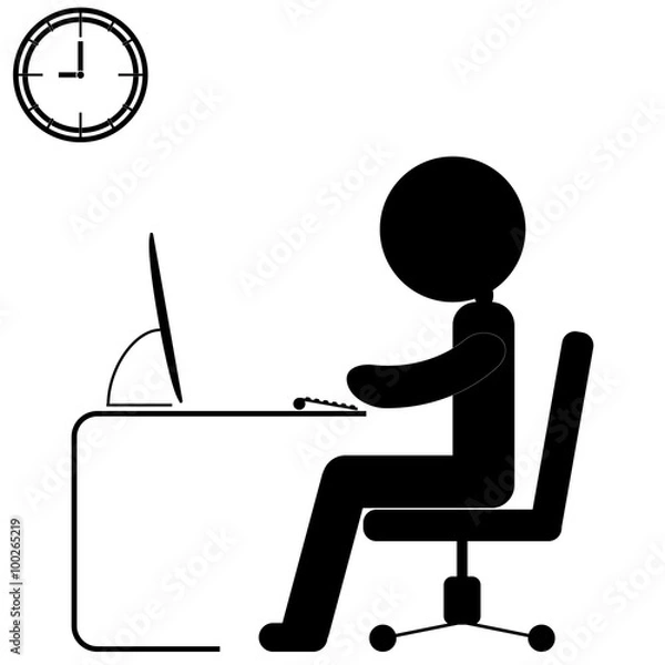 Obraz businessman working on computer