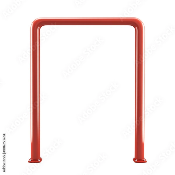 Fototapeta Red football goal post on a white isolated background. transparent background