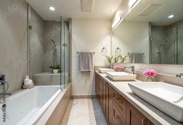 Fototapeta modern bathroom interior