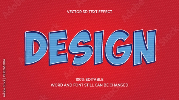 Fototapeta DESIGN 3D TEXT EFFECT