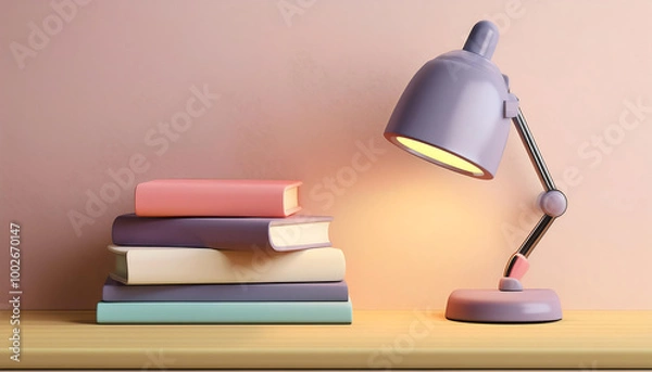 Fototapeta Simple and Elegant Study Space for Productivity
