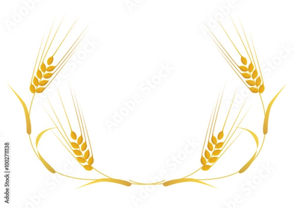 Obraz Decorative frame with golden barleys