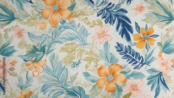 Fototapeta Exclusive printed fabric with vibrant summer shades. Made from lightweight, breathable materials, it exudes sophistication while providing comfort in the warmest weather.