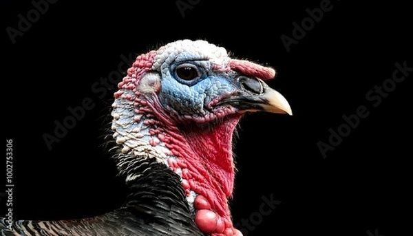 Fototapeta Turkey on a black background