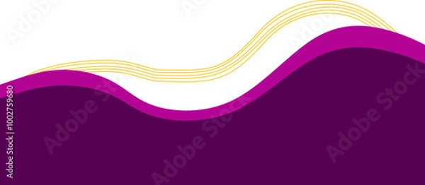 Fototapeta Aesthetic Wave Border