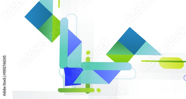 Obraz Abstract geometric shapes in soft colors, creating a balanced and harmonious visual composition