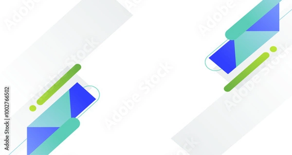 Obraz Abstract geometric shapes in soft colors, creating a balanced and harmonious visual composition