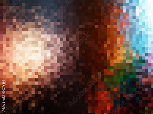 Fototapeta abstract colorful pixels background