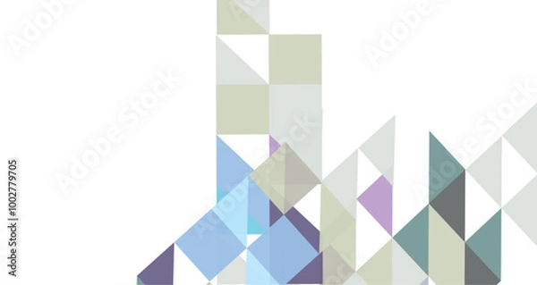 Obraz Abstract arrangement of triangles in a soothing palette, creating a dynamic visual effect