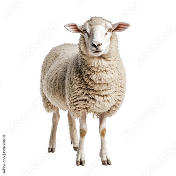 Fototapeta sheep isolated on white background