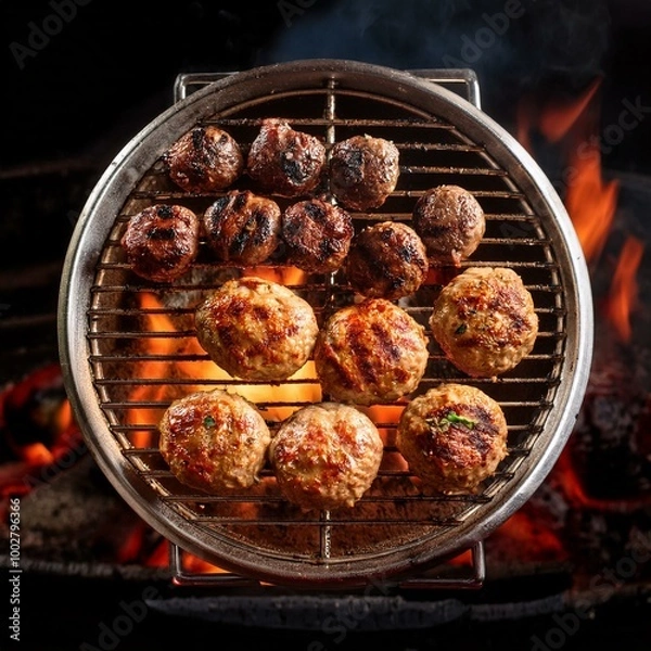Obraz grilled meatballs 
