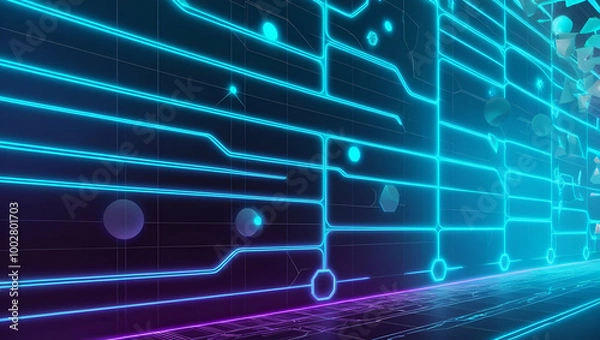 Fototapeta Abstract Tech Grid
