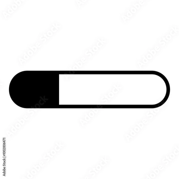 Obraz Loading Bar Icon. Simple Waiting Symbol Vector Illustration.