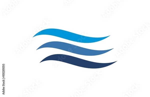 Obraz wave abstract logo lcon vector