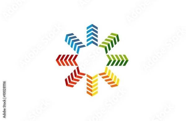 Fototapeta power circle arrow property logo