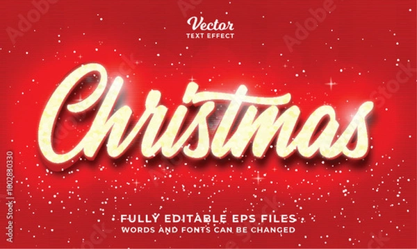 Obraz glittering christmas text effect editable eps cc file