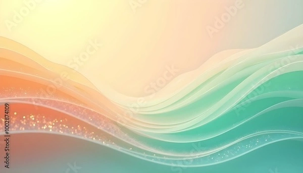 Obraz Gentle pastel waves blend together, evoking calmness and a peaceful start to the day