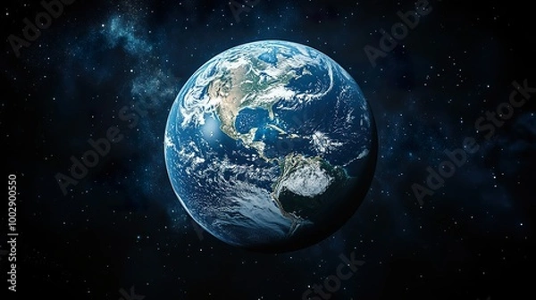 Fototapeta Earth Rotation from Space A Stunning View of Our Planet