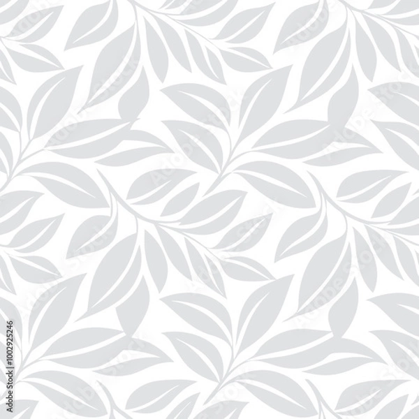 Fototapeta Seamless floral pattern with leaves vector