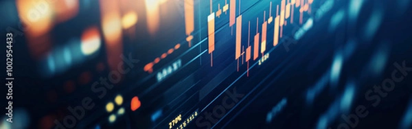 Fototapeta Trading Background. Abstract web banner