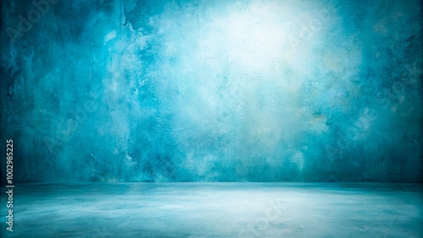 Fototapeta blur abstract soft blue studio and wall background

