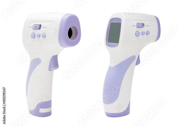Obraz Infrared thermometer, isolated on white