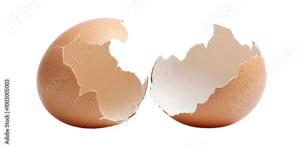 Fototapeta Egg shell isolated on white