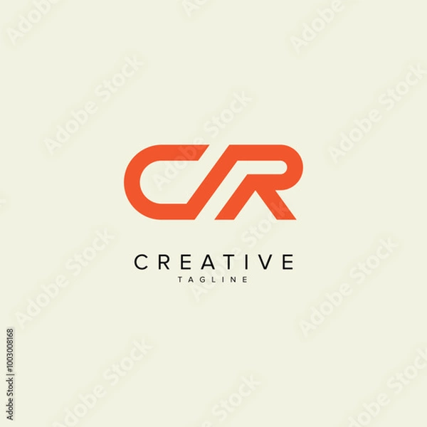 Obraz Abstract CR RC Letter Modern Monogram Style Logo Design. Initial vector template.