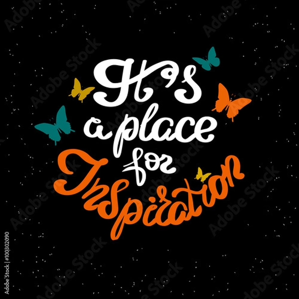 Fototapeta It is a place for inspiration scribble handwritten design element