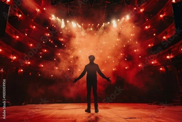 Obraz Actor performing on stage in a theater