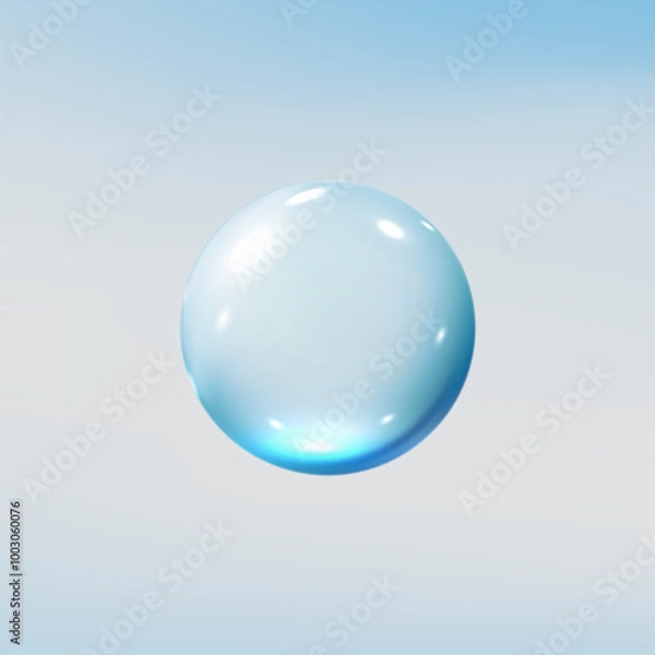 Fototapeta Glass 3d ball vector illustration for design elements
