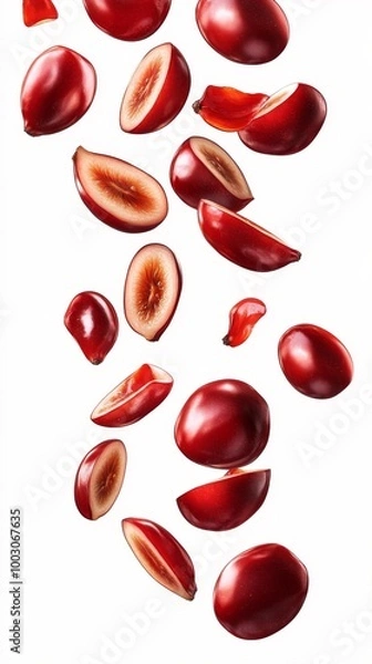 Obraz Floating Red Plums – Generative AI