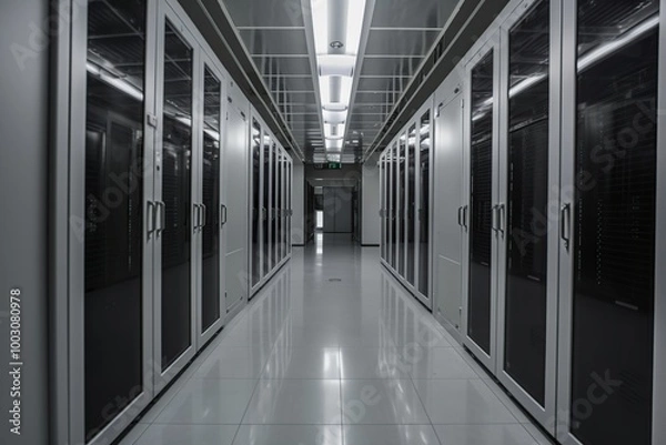 Fototapeta empty modern server room