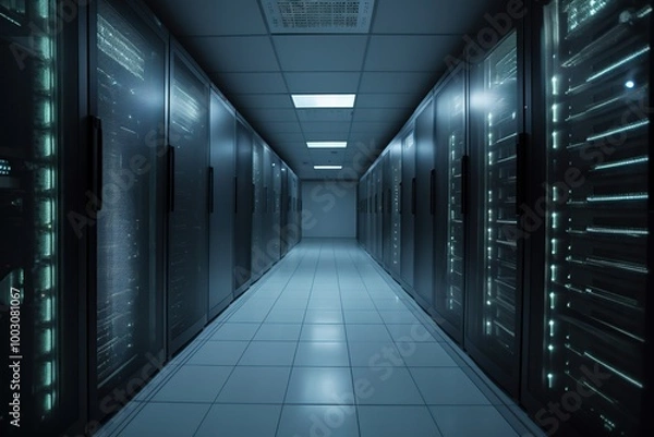 Fototapeta empty modern server room