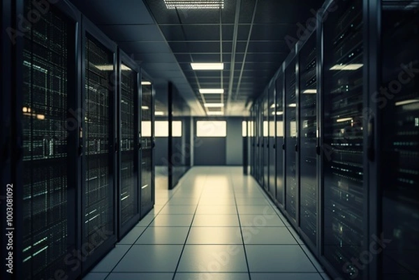 Obraz empty modern server room